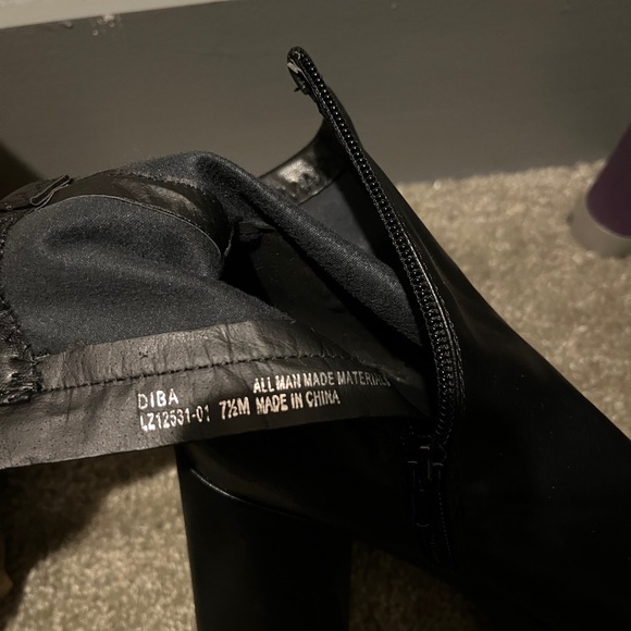 Diba Black Heeled Ankle Boots - Picture 5 of 5